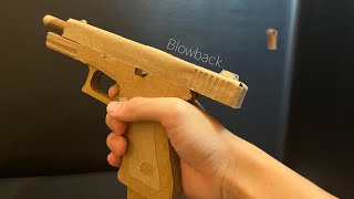 BLOWBACK &Shell Ejecting Cardboard Glock 34 | Cardboard Gun Making