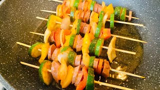 Vegetables shashlik ||Easy vegetables shashlik Bangla recipe||