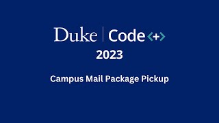 Campus Mail Package Pickup