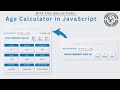 JavaScript Age Calculator App |  HTML  CSS  and  JavaScript Project  |  Creative JS Coder