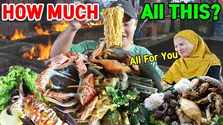 Trying Incredible Seafood Maggi Noodles Goreng in Charcoal Fire! Malaysia Street Food Tour