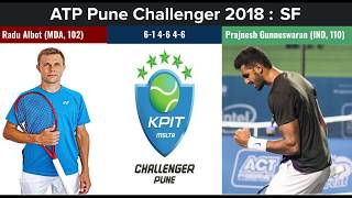 Prajnesh Gunneswaran vs Radu Albot : ATP Challenger Pune KPIT : Semis