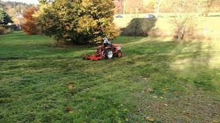 Essai kubota b1500 avec tondeuse delmorino psm 100