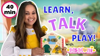 Learn To Talk | Vegetables, Emotions, Opposites & Shapes | Toddler Learning with Ms Moni