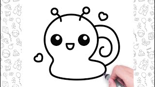 How to Draw a Snail Easy | Bolalar uchun oson chizish | Dessin facile pour les enfants | |孩子們簡單繪畫