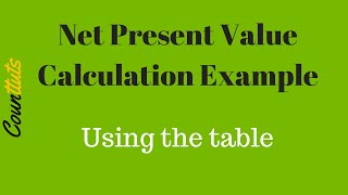 Net Present Value (NPV) Calculation Example Using Table | Non-constant (uneven) cash flows