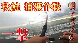 【鮭釣り】2022アキアジ釣り！浮きルアーで秋鮭を狙う！朝マズメの一撃！