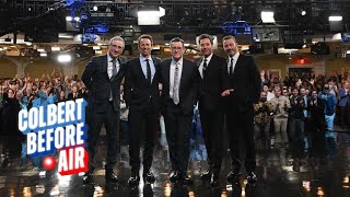 Colbert Before Air After The Interview With Strike Force Five