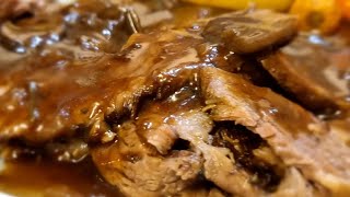 Ninja 15in1 Beef Brisket with mushroom and onion gravy #pressurecooker #meltinmouthbeef #ninja15in1