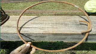 Circular column stirrups | How to bend circular stirrups | On site