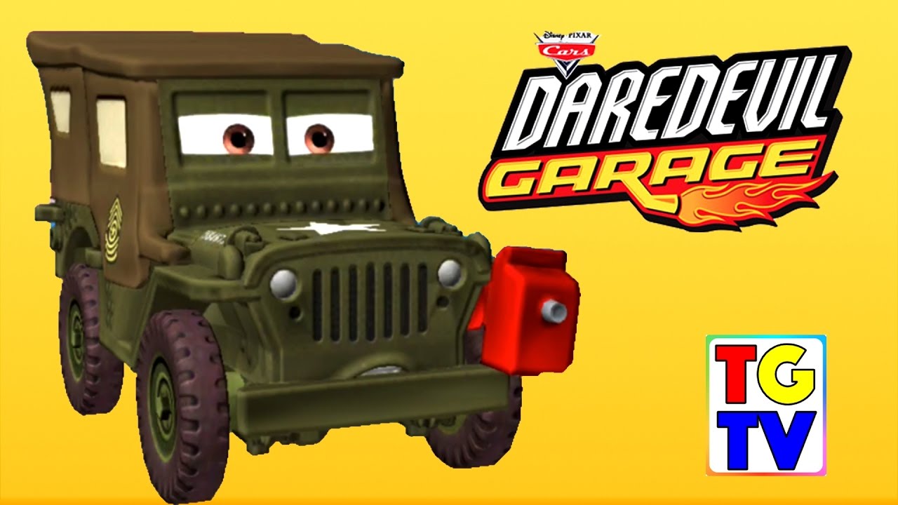 Disney Pixar Cars Daredevil Garage Sarge's Race Track - YouTube