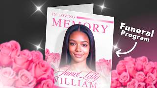 Customize a 4-PAGE Funeral Program in Canva | Floral Template Tutorial