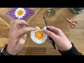 daisy granny square crochet tutorial