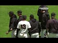 sd@sf benches empty after bumgarner throws inside