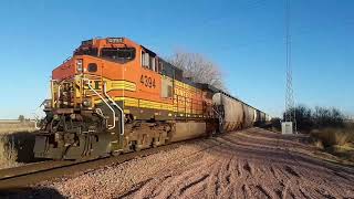 3 Trains on BNSF's Mitchell Subdivision (November 17th, 2024)