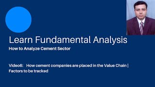 How to Analysize Cement Sector