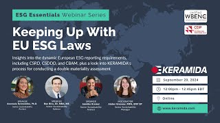 KERAMIDA | ESG Essentials Webinar - Keeping Up With EU ESG Laws