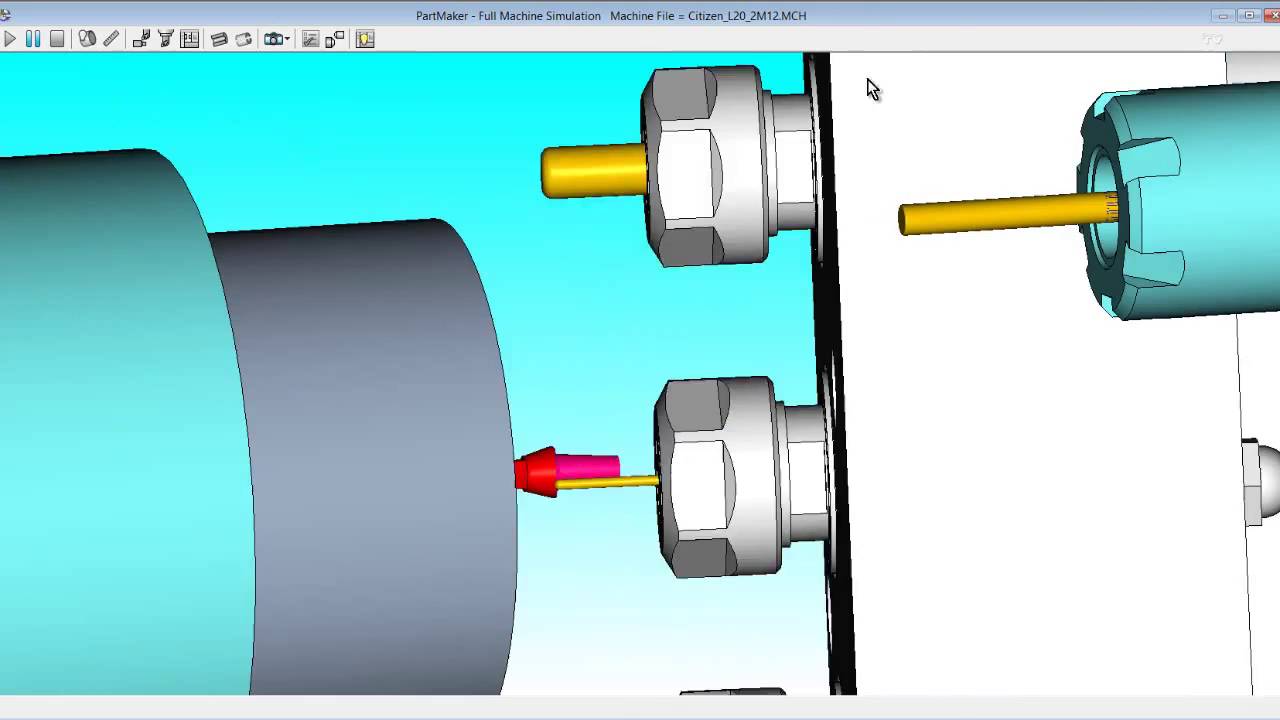 PartMaker For The Citizen L20 2M12 With Programmable B Axis - YouTube