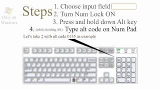 ¿How? Alt codes ♥ keyboard symbols