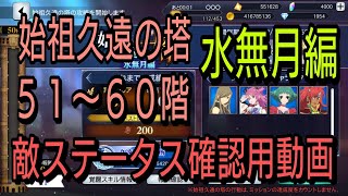 テイルズオブザレイズ　始祖久遠の塔５１〜６０階　２０２３年　水無月編　敵ステータス確認用動画【Tales of the rays】