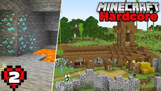 Minecraft Hardcore Let's Play : DIAMONDS and Horse Stables! Episode 2