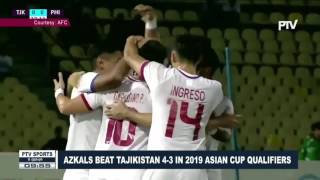 Azkals beat Tajikistan 4-3 in 2019 Asian Cup Qualifiers