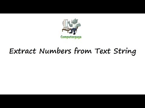 Extract Number from Text String using Excel VBA Extract Number from Text String using Excel VBA