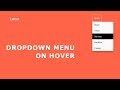 Dropdown Menu On Hover | Hover Dropdown  Menu CSS