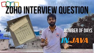 Days Between Two Dates in Java | No Date API | Zoho Interview Problem