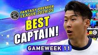 GW11 BEST FPL CAPTAIN | Fantasy Premier League Tips 24/25