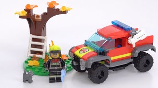LEGO City 4x4 Fire Truck Rescue 60393  review! Cheap charming little set with a kitten