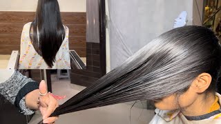 ￼how to V shape in long hair /long layers very easy technique V shape haircut, tutorial,step-by-step