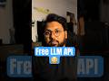 Hack to Create AI Apps with LLM API for FREE