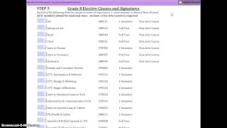 Grade 8 Course Request Tutorial