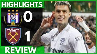ANDERLECHT 0-1 WEST HAM | HIGHLIGHTS REVIEW | EUROPA CONFERENCE LEAGUE