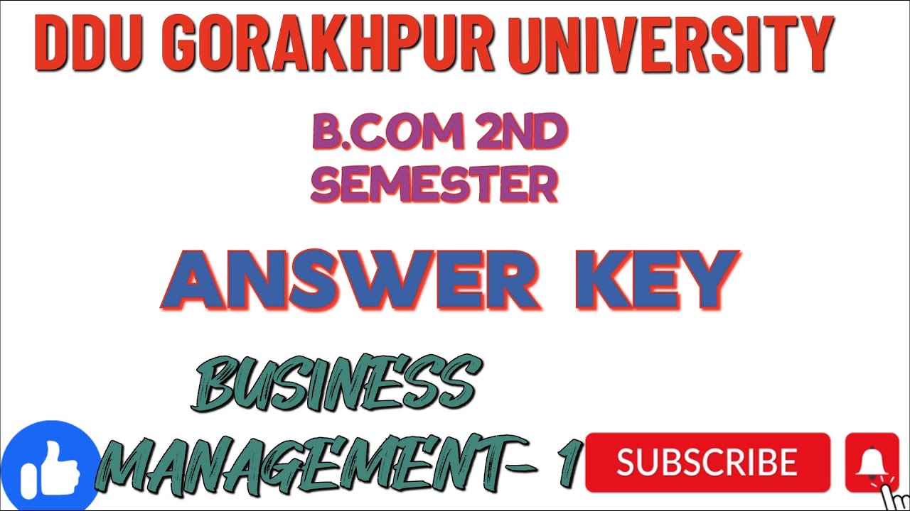 Ddu B 2nd Semester Business Management 1 Answer Key Youtube Ddu B 2nd Semester Business Management 1 Answer Key Youtube