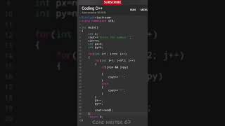 Best C++ pattern program tutorial video || 💯🧠 #coding #shorts #codewriter07