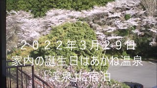 ２０２２年３月２９日、家内の誕生日はあかね温泉「系泉」に宿泊