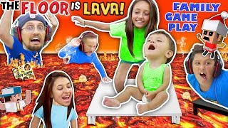FLOOR IS ACTUALLY LAVA CUZ WE AIN'T LAZY YOUTUBERS! Oh, BURN! FGTEEV Family Game Challenge Pool Day