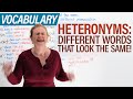 English Heteronyms: Different words that look the same!