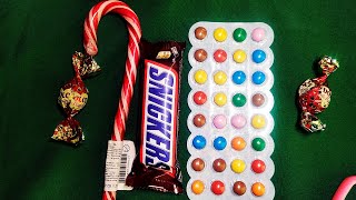 Satisfying video Asmr Video of opening snickers and candies, sweet candy, unpacking asmr video