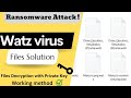 Watz Virus Solution | [.watz] files Decrypt & Removal Guide | Watz files Recovery