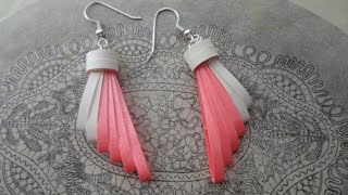 PAPER EARRINGS - How to make Beautiful Quilling Earrings Using Paper and Comb - Making Tutorial