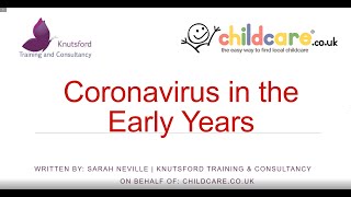 Coronavirus and Early Years Settings