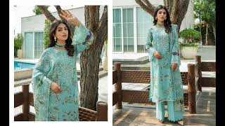 Nureh Gardenia Digital Print Embroidered Lawn With Digital Print Embroidered Bamber Chiffon Dupatta