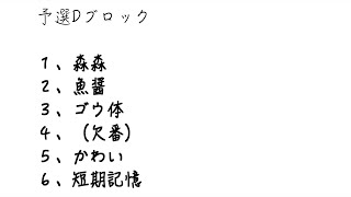 冠到杯（予選Dブロック）(2020.11.29)