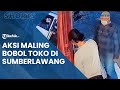 Aksi Maling Bobol Toko dengan Santai di Sumberlawang, Pergi setelah Tak Berhasil Buka Kunci Gembok