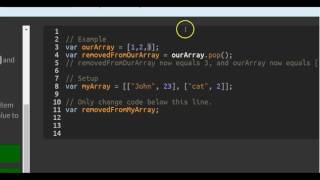 Manipulate Arrays With pop, freeCodeCamp Basic Javascript