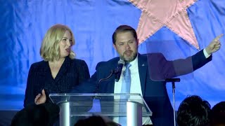 Ruben Gallego makes speech, confidently claims early victory over Kari Lake