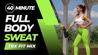 45-Min Full Body TRX Sweat Workout for Fat Loss | Warm-Up \u0026 Cool-Down Included!